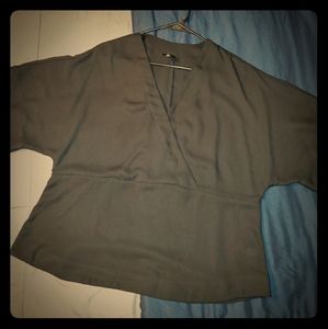 Black Kimono Style Blouse